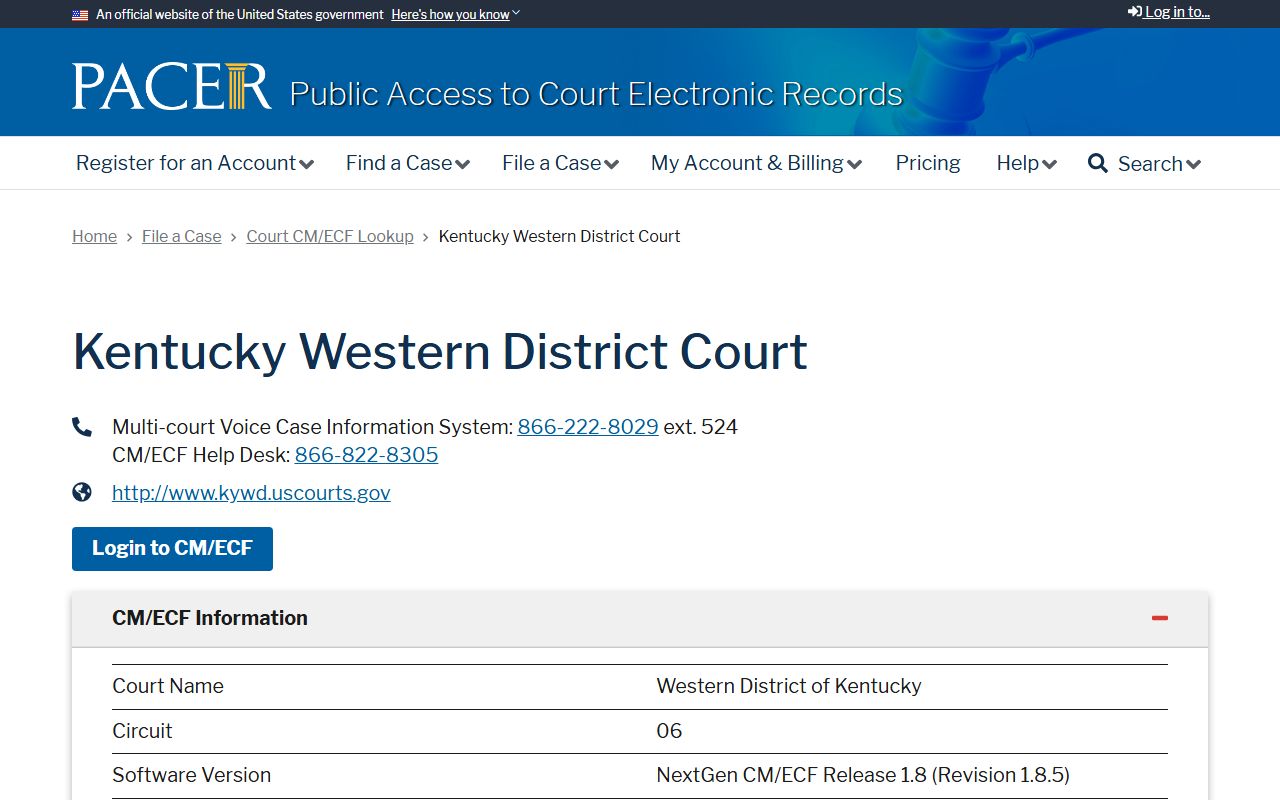 Lyon County court records PACER lookup for federal cases