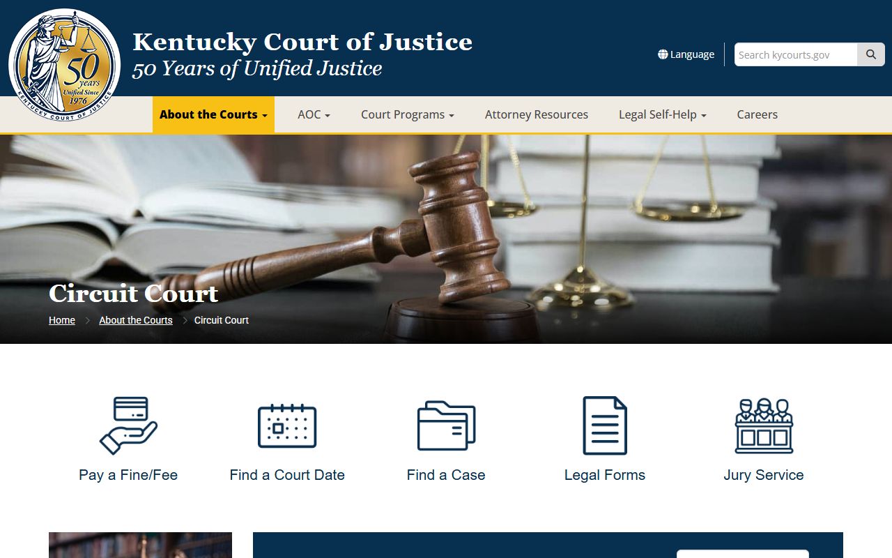 Lyon County court dockets Kentucky Circuit Court jurisdiction page