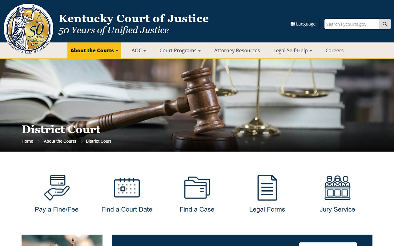 Lyon County court dockets Kentucky District Court jurisdiction page