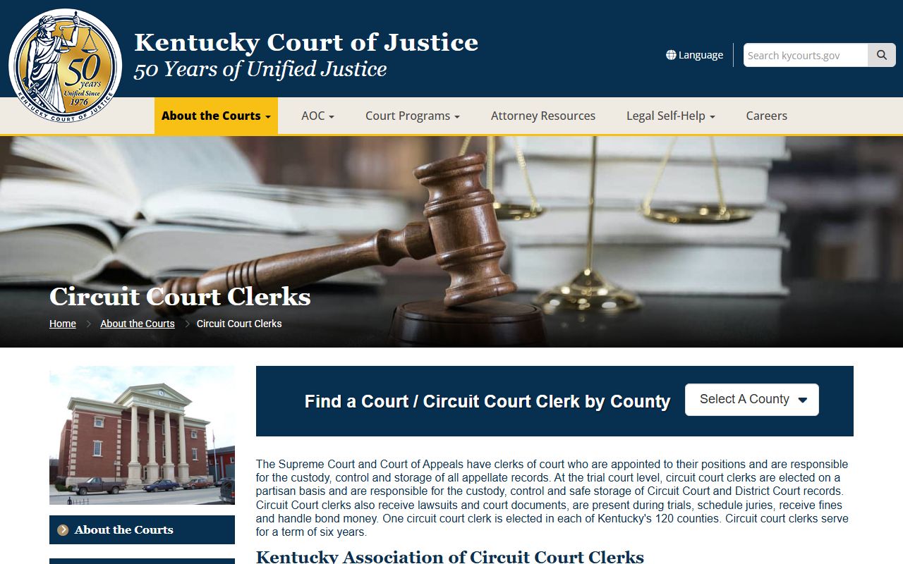 Lyon County court records and Circuit Court Clerk responsibilities